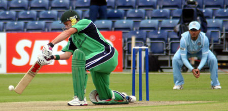 Batting in an ODI against India at Stormont in June 2007