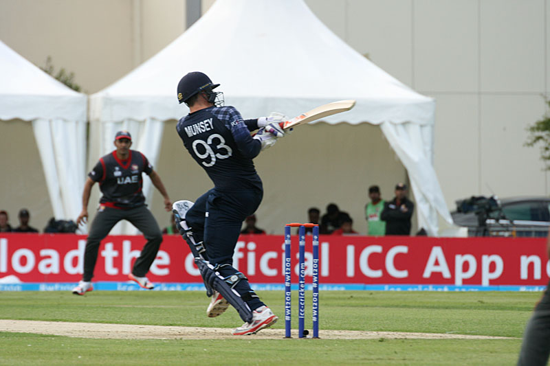 George Munsey during his 69 for Scotland against the UAE