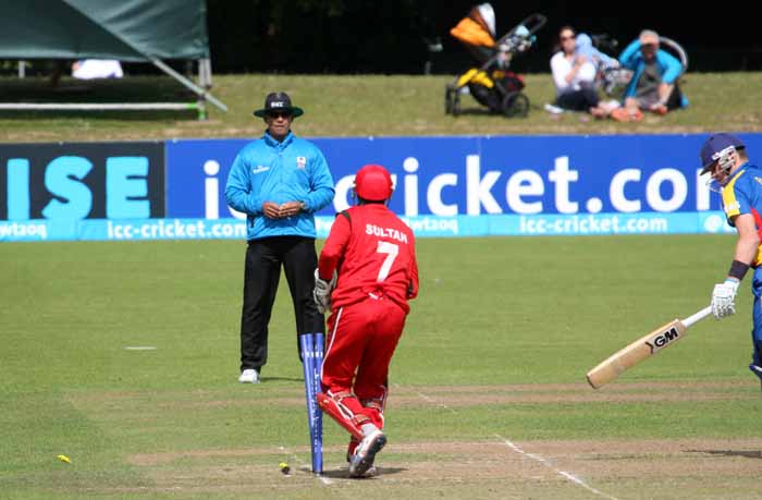 A stumping for Sultan Ahmed as Oman won against Namibia