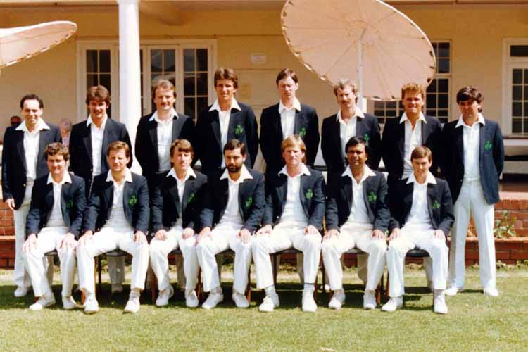 The 1986 tour party at Harare Sports Club