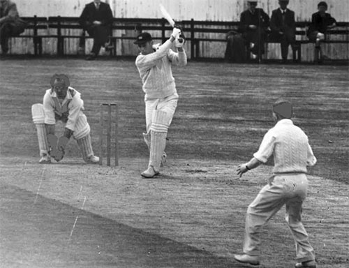 Aubrey Finlay hits a four for the North West against the NCU in 1957